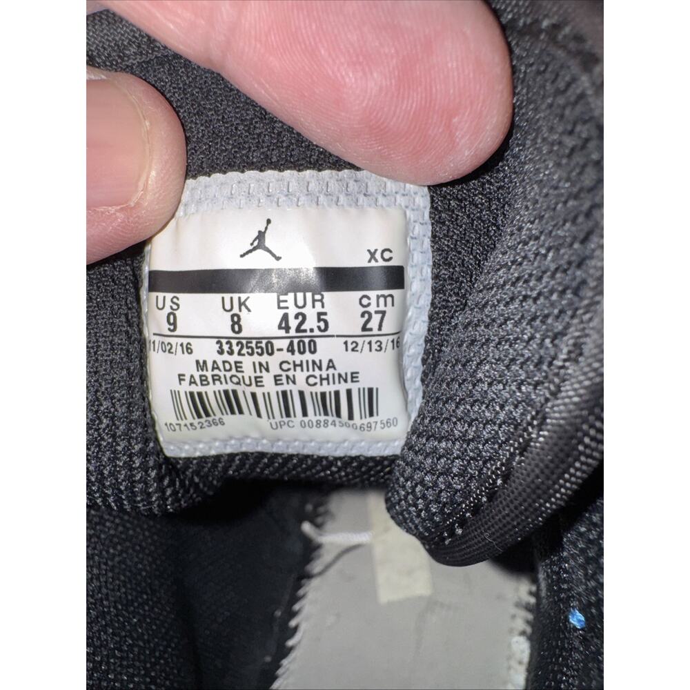 Nike Air Jordan 1 Mid Men Sz 9 332550-400 Soar Blue Black White Shoes No Soles - Picture 11 of 12